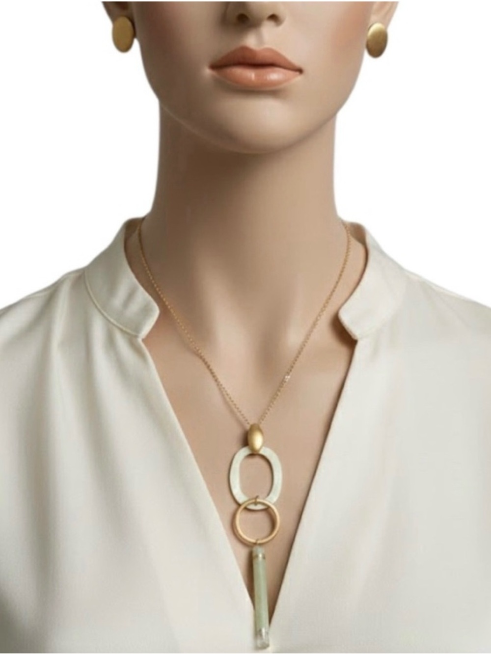 Viola Geometric Tassel Necklace/Earring Set (NWT) - Picture 3 of 7